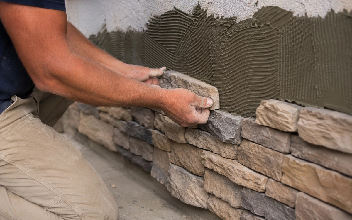 Faux stone installation contractor